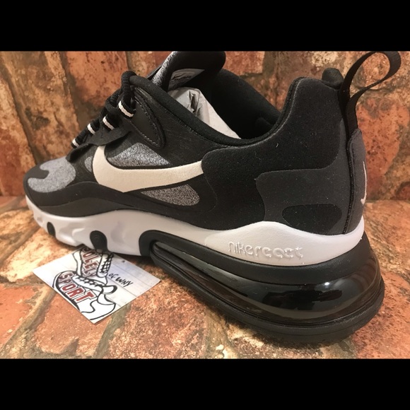 NEW Nike Air Max 270 React Black White Running 720 - Picture 6 of 7